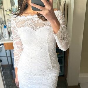 Stacees Lace Wedding Dress – New With Tags- US 4